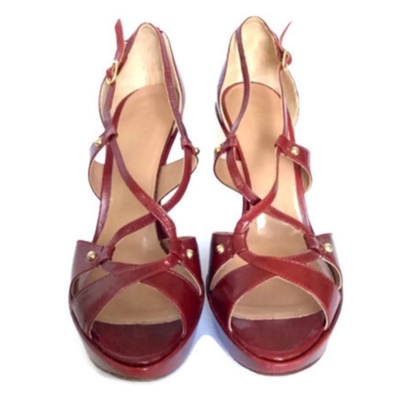 MaxMara 'Lara' Red Wedges Size 39 IT/9 US - Picture 2 of 8